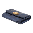 Chanel Card Case Boy CC Logo Quilted Lambskin Wallet Metallic Business — view 2