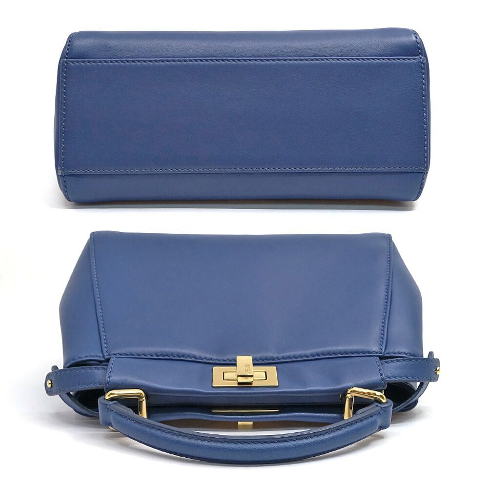 Fendi Peekaboo Mini Leather Gold Handbag 2-Way — view 4