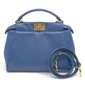 Fendi Peekaboo Mini Leather Gold Handbag 2-Way