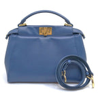 Fendi Peekaboo Mini Leather Gold Handbag 2-Way