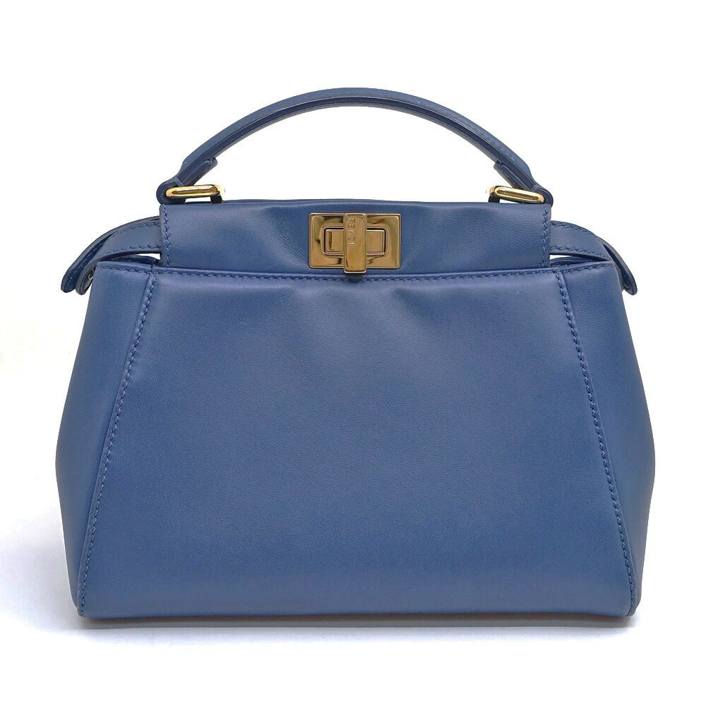 Fendi Peekaboo Mini Leather Gold Handbag 2-Way — view 2