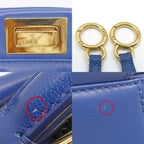 Fendi Peekaboo Mini Leather Gold Handbag 2-Way — view 7
