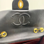Chanel Maxi Quilted 34 Chain Shoulder Black Lambskin Bag — view 6