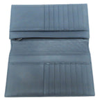 Bottega Veneta Intrecciato Bifold Zip Wallet Navy Leather — view 6