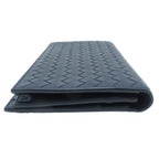 Bottega Veneta Intrecciato Bifold Zip Wallet Navy Leather — view 3