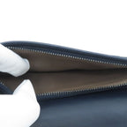 Bottega Veneta Intrecciato Bifold Zip Wallet Navy Leather — view 8