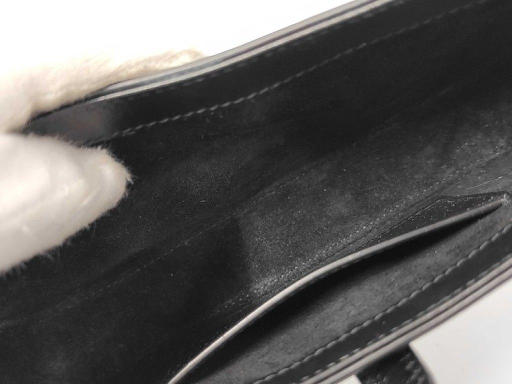 Saint Laurent Handbag Mini Hobo Black Leather YSL Gold — view 8