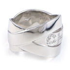 Chanel Ring Boldic Signature Wide Ribbon Diamond 18K White Gold — view 2