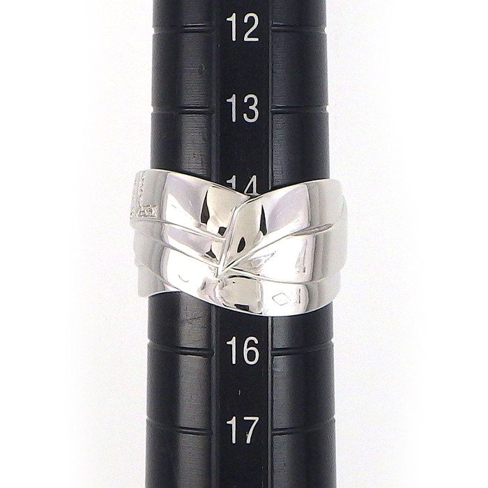 Chanel Ring Boldic Signature Wide Ribbon Diamond 18K White Gold — view 8