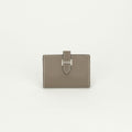 Hermes Bearn Mini Wallet Bifold Epsom Etoupe Gray Silver Veau