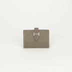 Hermes Bearn Mini Wallet Bifold Epsom Etoupe Gray Silver Veau