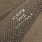 Hermes Bearn Mini Wallet Bifold Epsom Etoupe Gray Silver Veau — view 7