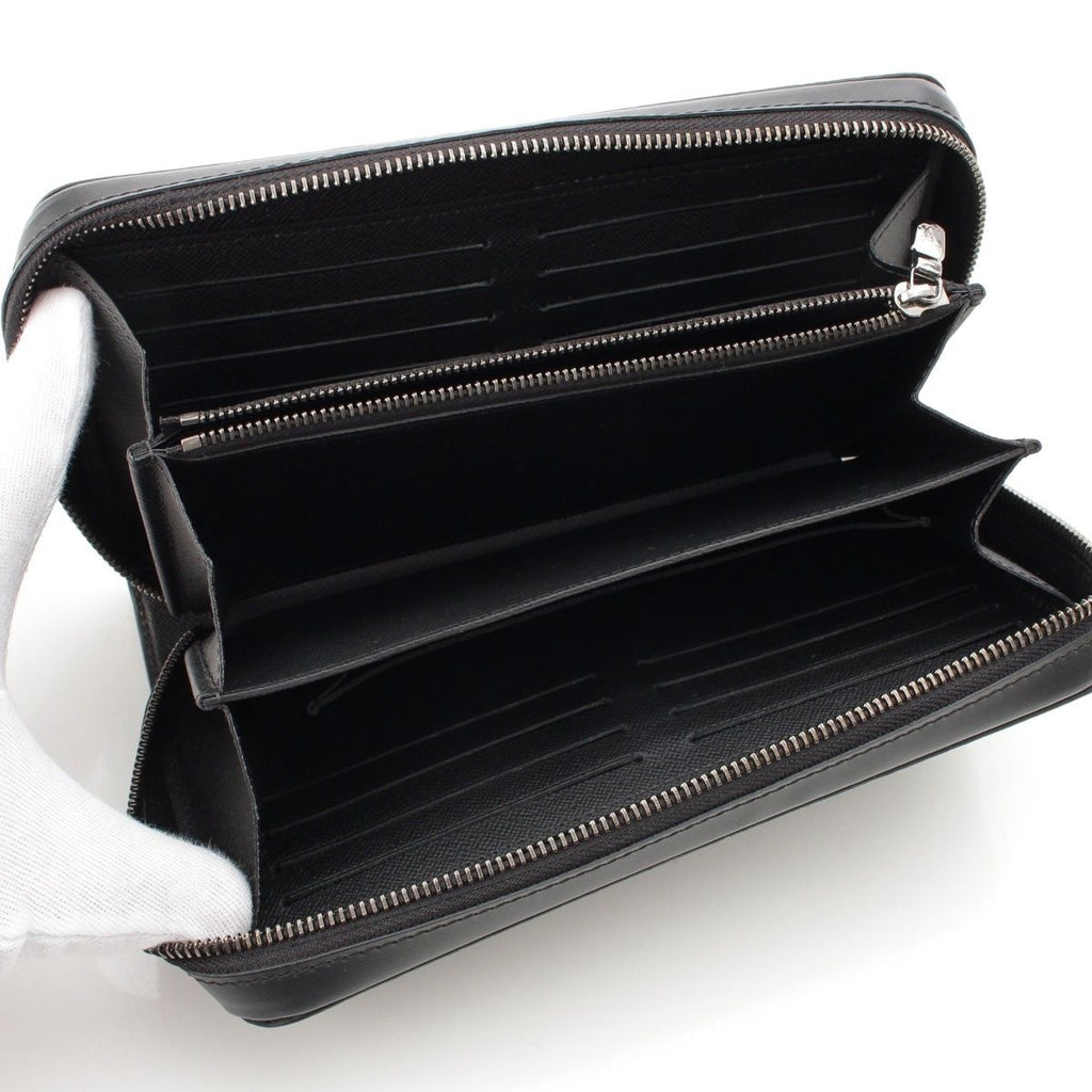 Louis Vuitton Monogram Eclipse Zippy XL Canvas Leather LV Wallet Clutch Black — view 6