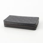 Louis Vuitton Monogram Eclipse Zippy XL Canvas Leather LV Wallet Clutch Black — view 5