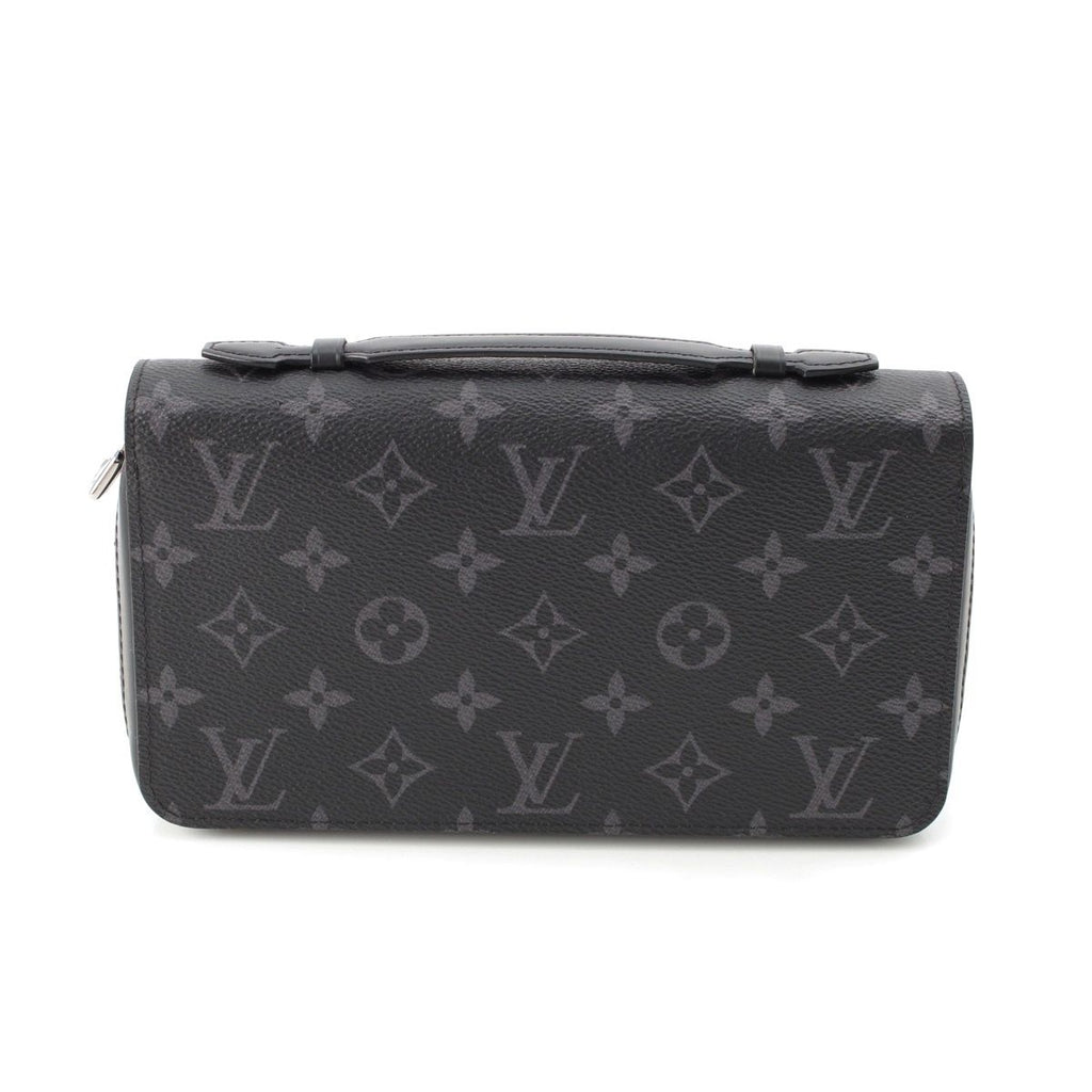 Louis Vuitton Monogram Eclipse Zippy XL Canvas Leather LV Wallet Clutch Black