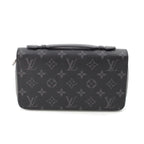 Louis Vuitton Monogram Eclipse Zippy XL Canvas Leather LV Wallet Clutch Black