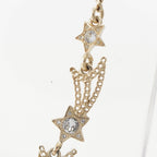 Chanel CC Logo Star Rhinestone Necklace Gold — view 6