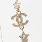 Chanel CC Logo Star Rhinestone Necklace Gold — view 4