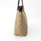 Celine Paris Macadam Canvas Studded Vintage Tote Bag Khaki — view 3