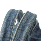 Prada Canapa Denim Canvas Tote Bag Indigo Blue — view 8