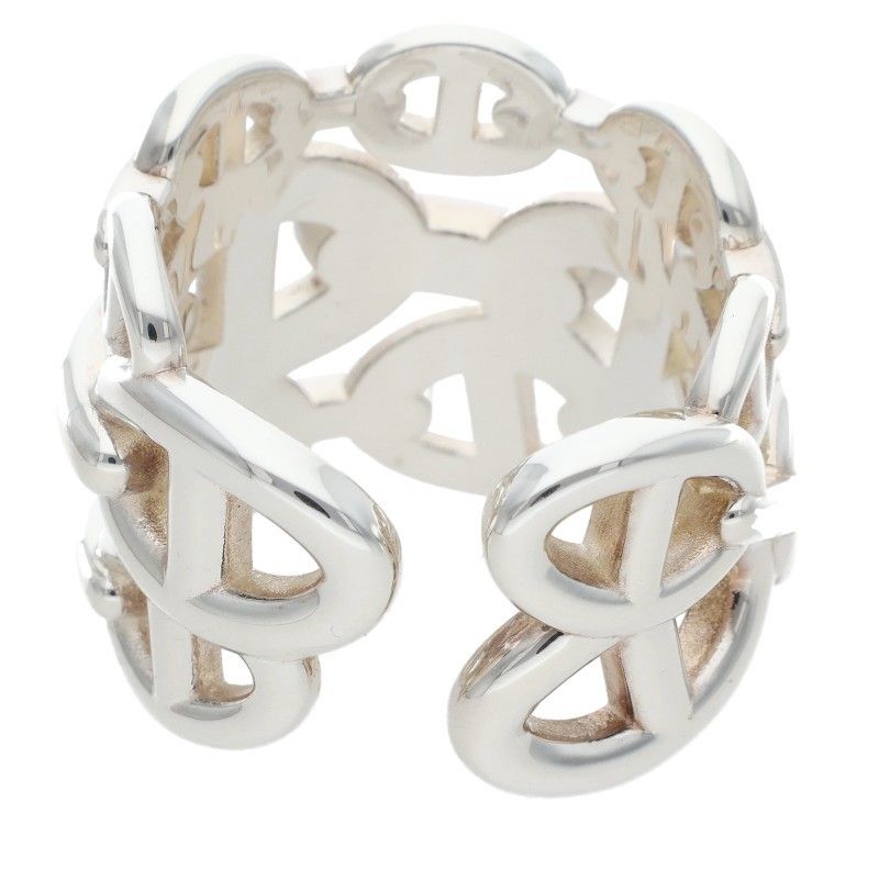 Hermes Chaine D'ancre Enchainee GM Silver Ring — view 2