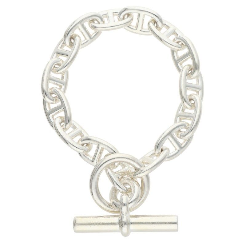 Hermes Chaine D'ancre MM Silver Bracelet