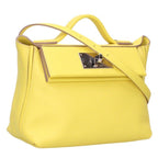 Hermes Vanquatre Mini Silver Evercolor Swift Lime Handbag 21
