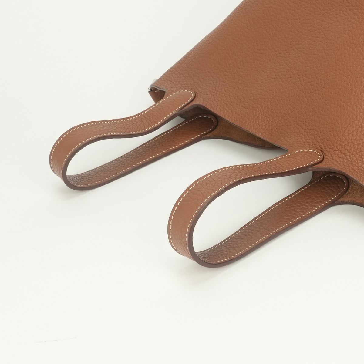 Hermes Picotin Lock PM 18 Tote Bag Taurillon Clemence Gold Brown Silver — view 4