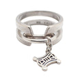 Celine Macadam Drop Charm Ring 925 Sterling
