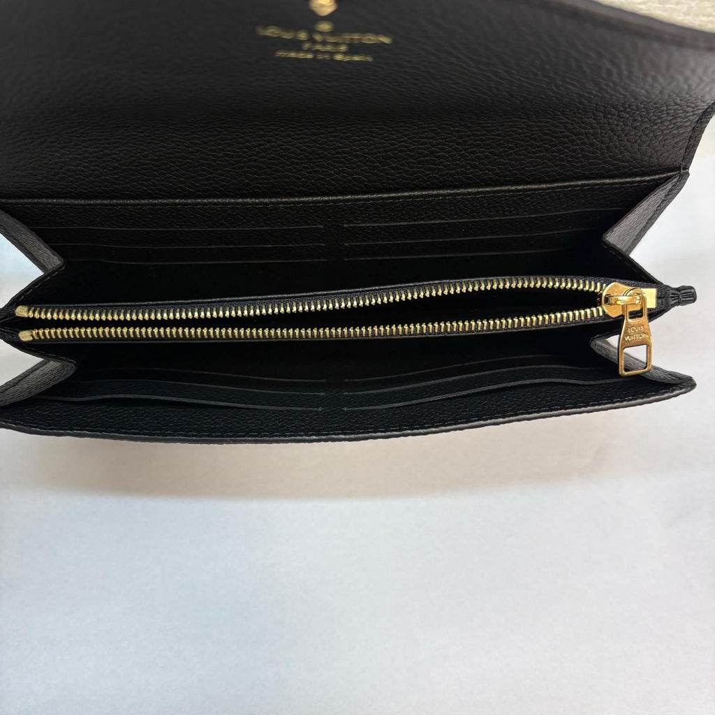 Louis Vuitton Portefeuille Sarah Monogram Empreinte Noir Wallet — view 5