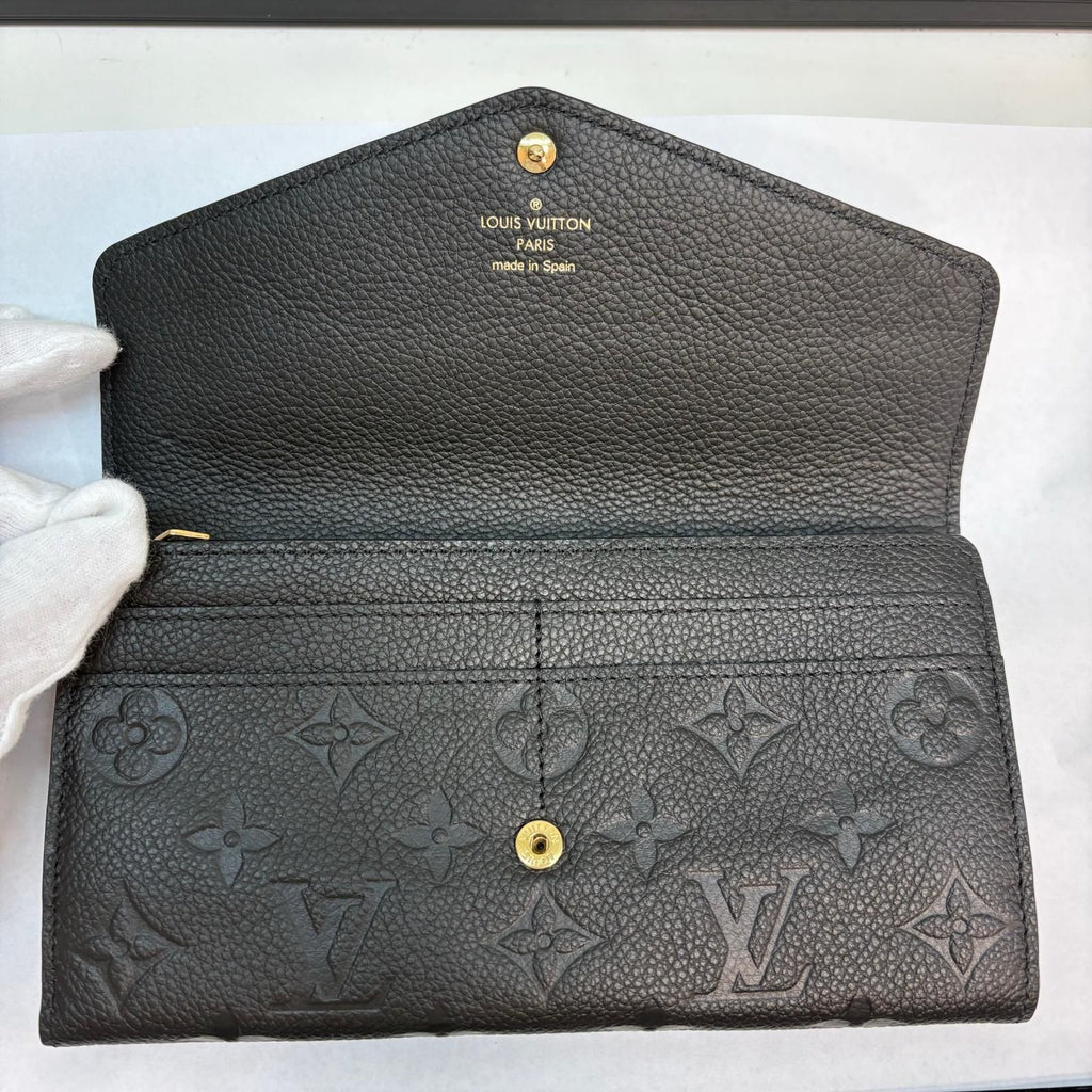 Louis Vuitton Portefeuille Sarah Monogram Empreinte Noir Wallet — view 3