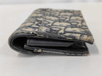 Dior Card Case Oblique Saddle Navy Canvas Leather Gold — view 5