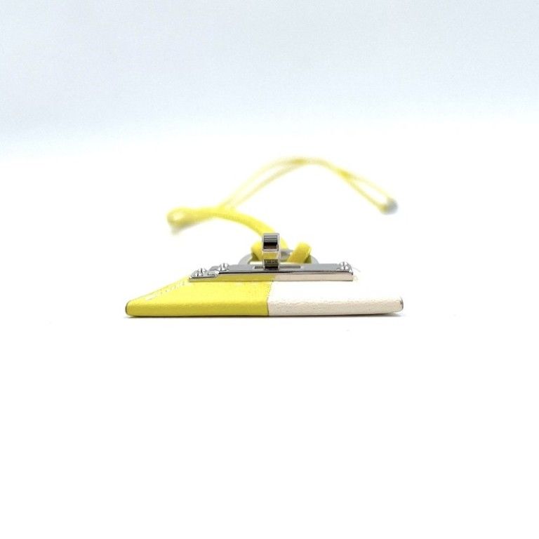 Hermes Necklace Mon Petit Kelly Yellow White Swift Silver — view 4