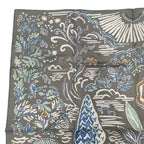Hermes Scarf Silk Carre 90 Spring Island Isola DI Primavera Gray — view 2