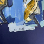 Hermes Carre 90 Concerto Blue Silk Scarf — view 6