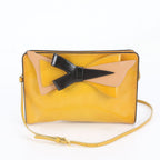 Prada Triangle Logo Ribbon Motif Leather Shoulder Bag
