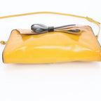 Prada Triangle Logo Ribbon Motif Leather Shoulder Bag — view 6