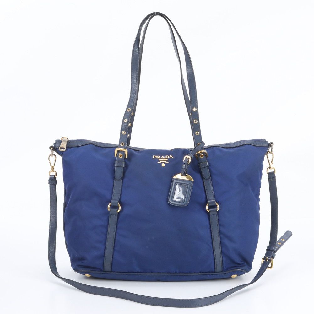 Prada Tessuto Nylon Leather 2-Way Shoulder Bag Crossbody Hand