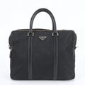 Prada Tessuto Nylon Saffiano Triangle Logo Leather Business Bag Document Bag