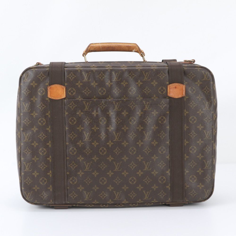 Louis Vuitton Monogram Satellite 53 Leather Boston Bag Tote Carrie