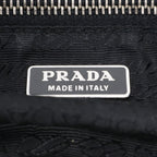 Prada Tessuto Nylon Triangle Logo Leather Shoulder Bag Crossbody Messenger — view 8