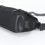 Prada Tessuto Nylon Triangle Logo Leather Shoulder Bag Crossbody Messenger — view 4