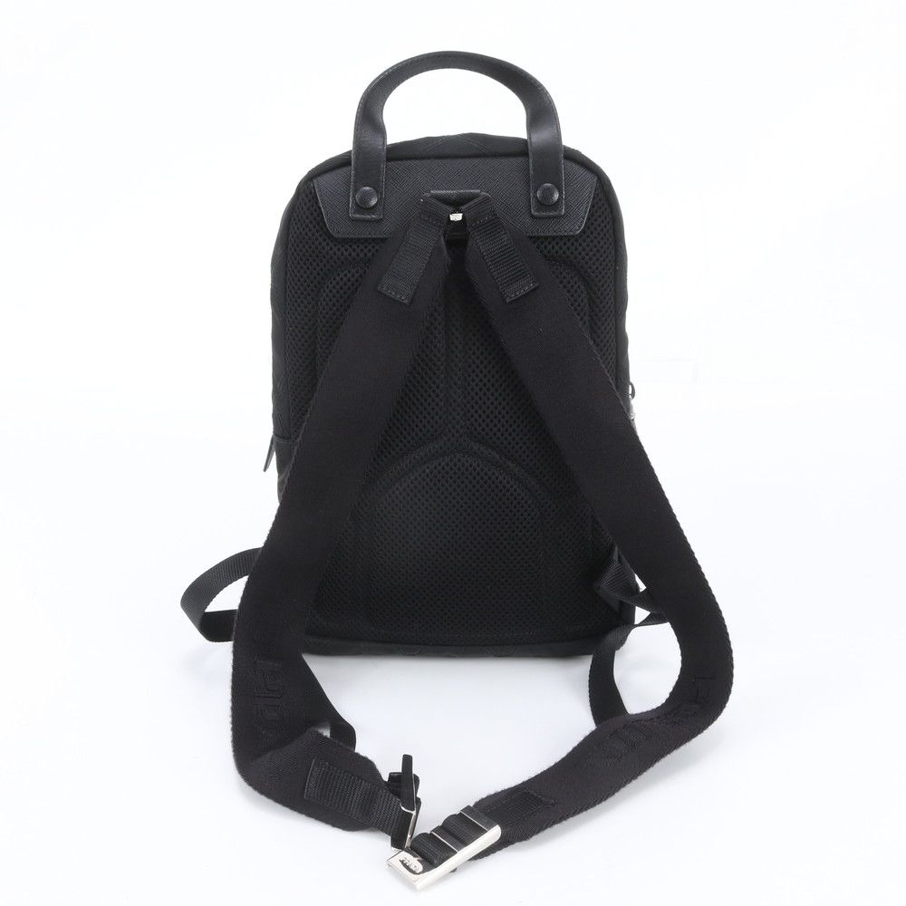 Prada Tessuto Nylon Rabbit Fur Leather Backpack — view 3