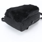 Prada Tessuto Nylon Rabbit Fur Leather Backpack — view 5