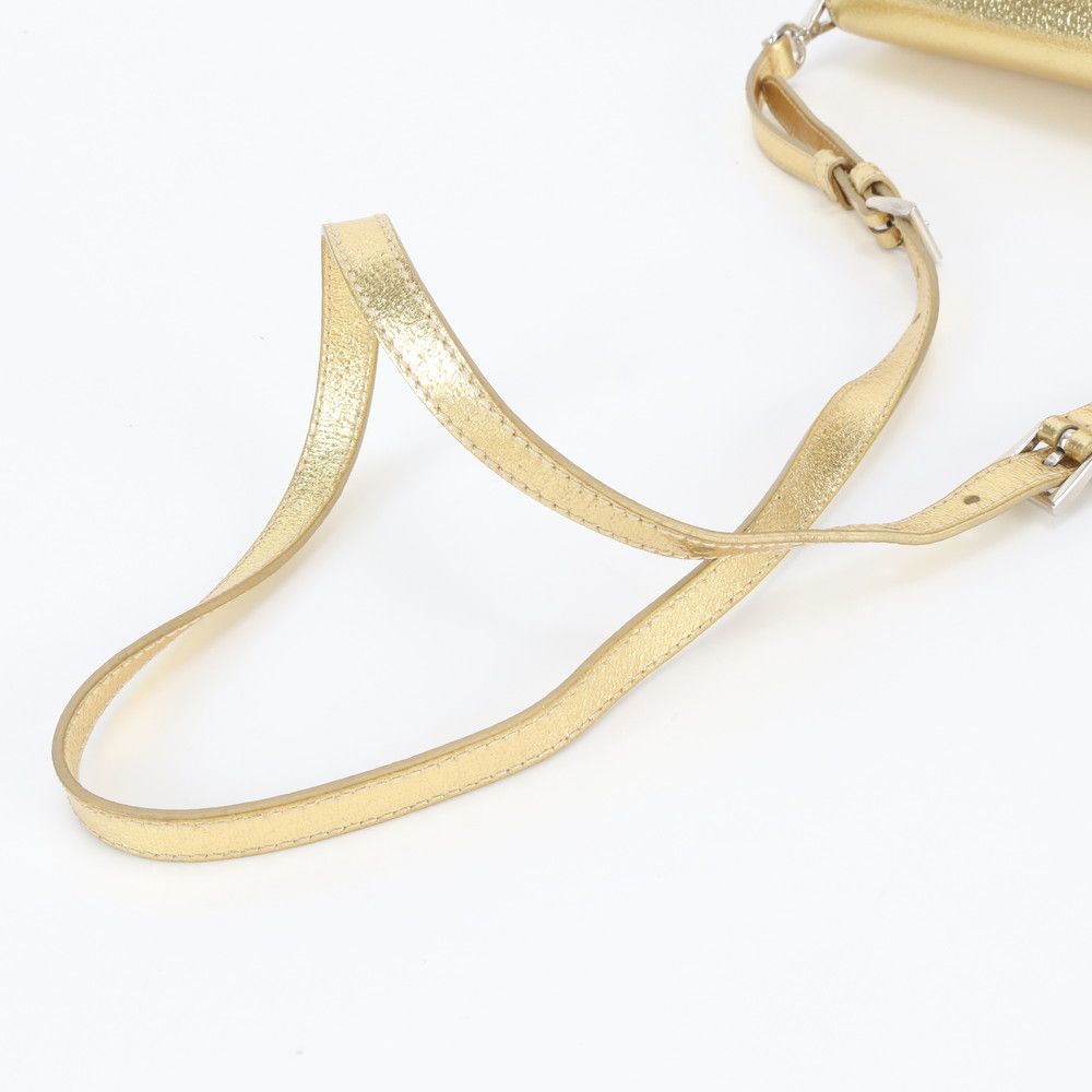 Prada Leather Shoulder Bag Crossbody Gold — view 2