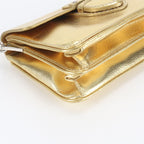 Prada Leather Shoulder Bag Crossbody Gold — view 4
