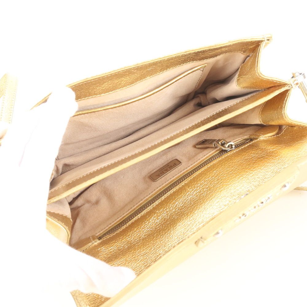 Prada Leather Shoulder Bag Crossbody Gold — view 7