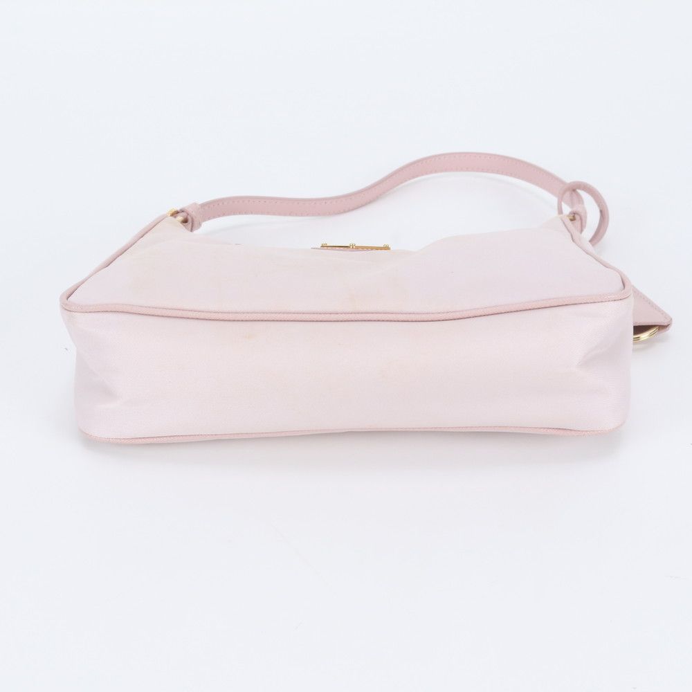 Prada Re-Nylon Triangle Logo Leather Shoulder Bag — view 6