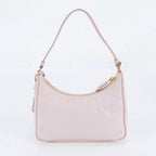 Prada Re-Nylon Triangle Logo Leather Shoulder Bag — view 3