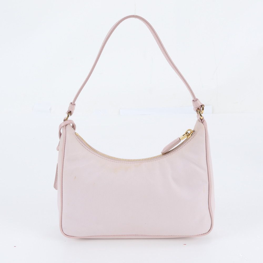 Prada Re-Nylon Triangle Logo Leather Shoulder Bag — view 3